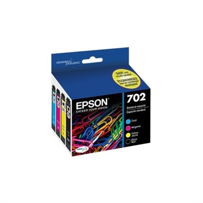 Epson 702 - 4-pack - black, yellow, cyan, magenta - original - ink cartridge