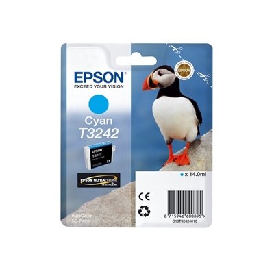 Epson T3242 - 14 ml - cyan - original - ink cartridge - for SureColor P400, SC-P400
