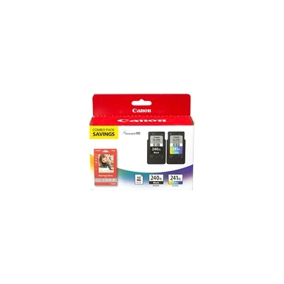 Canon PG-240XL/CL-241XL/GP-502 Combo Pack - 2-pack - XL - color (cyan, magenta, yellow), pigmented black - ink cartri...