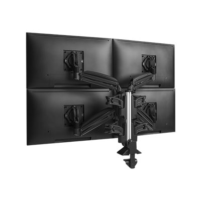 Chief KXC Series KXC420B - Desk mount for 4 LCD displays (low profile) - forged aluminum - black - screen size: 10-in...