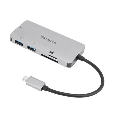 3-port Targus USB-C Multi-Port Hub with Card Reader and 100W PD Pass-Through - hub - 3 ports