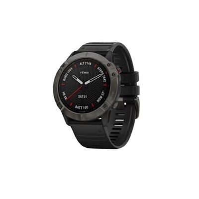 Garmin Fēnix 6x Sapphire Carbon Gray Dlc Sport Watch With Band Black 32 Gb