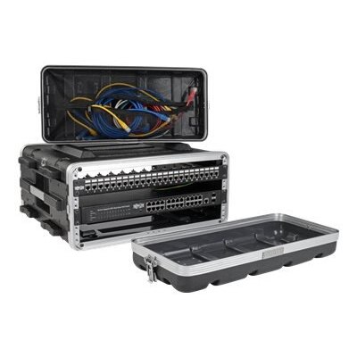 Tripp Lite 4U ABS Server Rack Equipment Flight Case for Shipping & Transportation - Shipping case - black - 4U - 19-inch