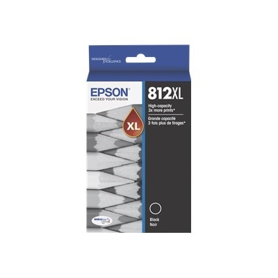 Epson 812XL - High Capacity - black - original - ink cartridge - for WorkForce Pro WF-7820, WF-7840