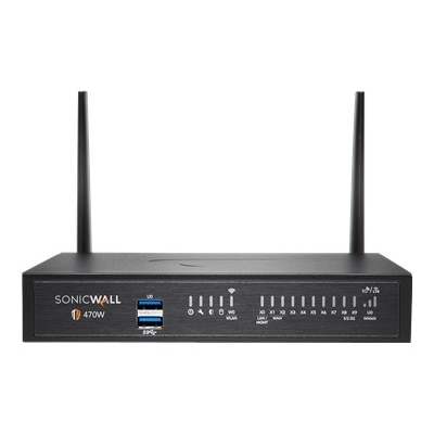 SonicWall TZ470W - Essential Edition - security appliance - with 1 year TotalSecure