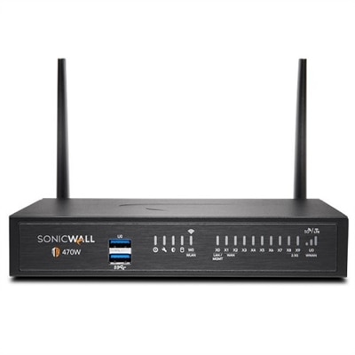 SonicWall TZ470W - Essential Edition - security appliance - GigE, 2.5 GigE, 802.11ac Wave 2 - Wi-Fi - 2.4 GHz, 5 GHz