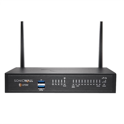 SonicWall TZ470W - Essential Edition - security appliance - GigE, 2.5 GigE, 802.11ac Wave 2 - Wi-Fi - 2.4 GHz, 5 GHz