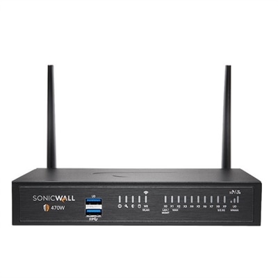 SonicWall TZ470W - Advanced Edition - security appliance - GigE, 2.5 GigE, 802.11ac Wave 2 - Wi-Fi - 2.4 GHz, 5 GHz
