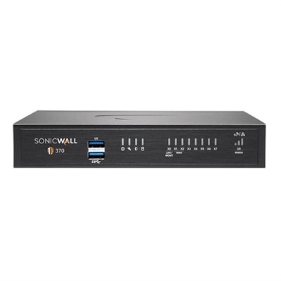 SonicWall TZ370 - Essential Edition - security appliance - GigE - SonicWALL Secure Upgrade Plus Program (2 years option) - desktop