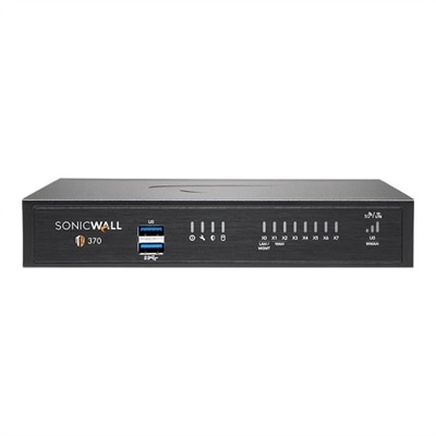 SonicWall TZ370 - Threat Edition - security appliance - GigE - SonicWALL Secure Upgrade Plus Program (3 years option) - desktop