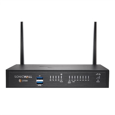 SonicWall TZ370W - Security appliance - GigE, 802.11ac Wave 2 - Wi-Fi - 2.4 GHz, 5 GHz - desktop