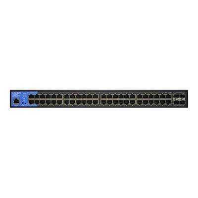 Linksys 48-Port Managed Gigabit PoE+ Switch with 4 10G SFP+ Uplinks 740W TAA Compliant