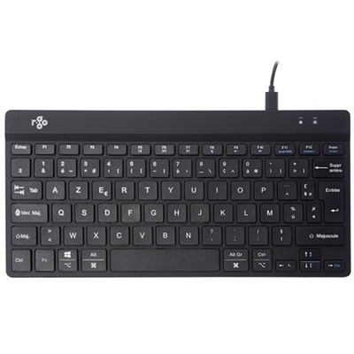 R-Go Tools R-Go Clavier Compact Break AZERTY (FR), noir, filaire