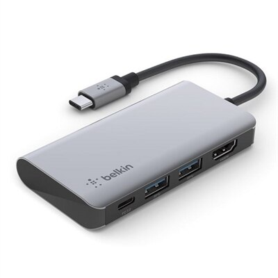 Belkin CONNECT 4-in-1 - Multiport hub adapter - USB-C - HDMI