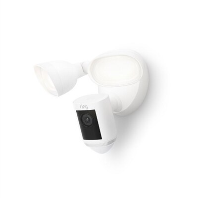 Ring Floodlight Cam Wired Pro with Birdâs Eye View and 3D Motion Detection (2021 release), White