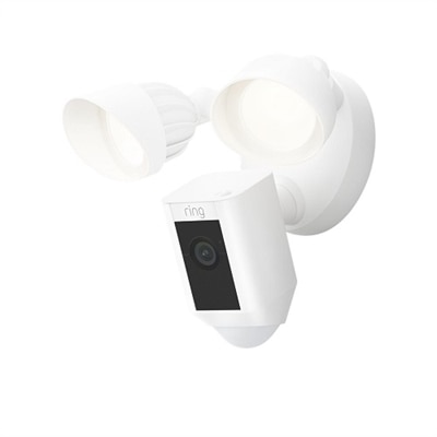 Ring - Floodlight Cam Plus Outdoor Wired 1080p Surveillance Camera With Chime Doorbell Included!