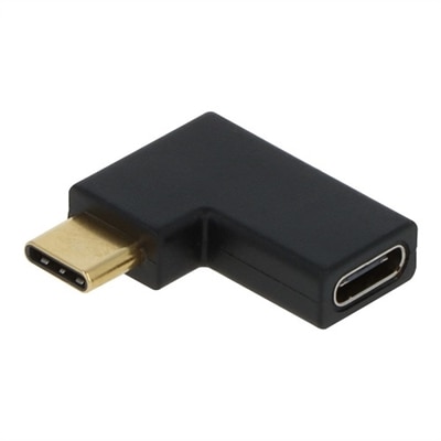 VisionTek - USB adapter - USB-C (M) to USB-C (F) right-angled - USB 3.1 Gen 2 - USB Power Delivery (100W), 4K60Hz (3840 x 2160) support