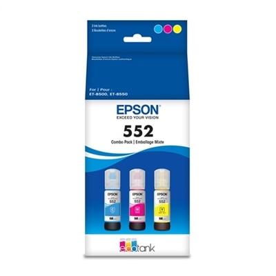 Epson 552 Multi-pack - 3-pack - 70 ml - High Capacity - dye-based cyan, dye-based yellow, dye-based magenta - original - ink refill - for EcoTank ET