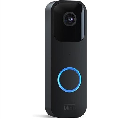 Blink Video Doorbell - Wired or wire free, Two way audio, HD video and Alexa Enabled - Black