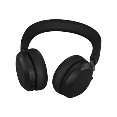 Evolve2 75 - Headset - on-ear - Bluetooth - wireless, wired - active noise canceling - USB-C - black - Certified for Microsoft Teams
