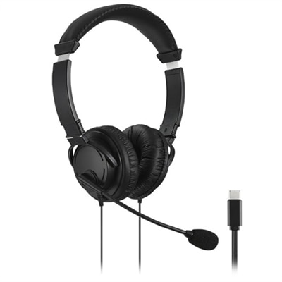 KENSINGTON TECHNOLOGY GROUP Kensington Hi-Fi USB-C Headphones with Mic - Micro-casque - sur-oreille - filaire - USB-C - noir