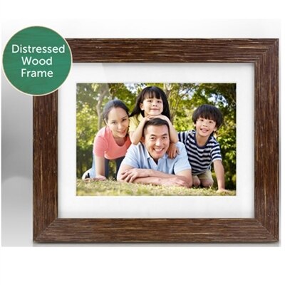 Aluratek Distressed Wood ADPFD08F - Digital photo frame - 8
