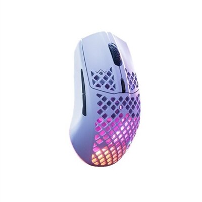 SteelSeries Aerox 3 2022 Edition Right-Handed Bluetooth USB Wireless Mouse - Snow
