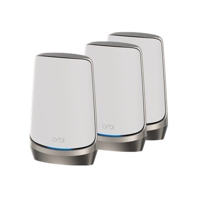 NETGEAR Orbi RBKE963 - Wi-Fi system (router, 2 extenders) - up to 9,000 sq.ft - mesh - 10 GigE, 2.5 GigE, 802.11ax (Wi-Fi 6E) - 802.11a/b/g/n/ac/ax
