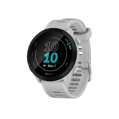 Garmin Forerunner 55 - White - sport watch with band - silicone - white - display 1.04