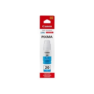 Canon GI 20 C - 70 ml - cyan - original - ink refill - for PIXMA G5020 MegaTank, G6020 MegaTank, G7020