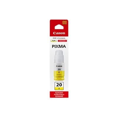Canon GI 20 Y - 70 ml - yellow - original - ink refill - for PIXMA G5020 MegaTank, G6020 MegaTank