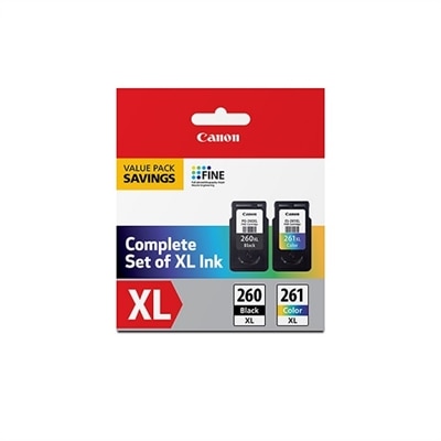Canon - PG-260 XL / CL-261 XL 2-Pack High-Yield Ink Cartridges - Black/Cyan/Magenta/Yellow