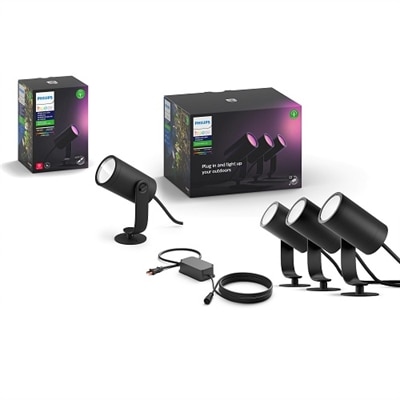 Philips Hue Lily Outdoor Spot Light Basekit + Hue Lily Outdoor Spot Light Extension Bundle