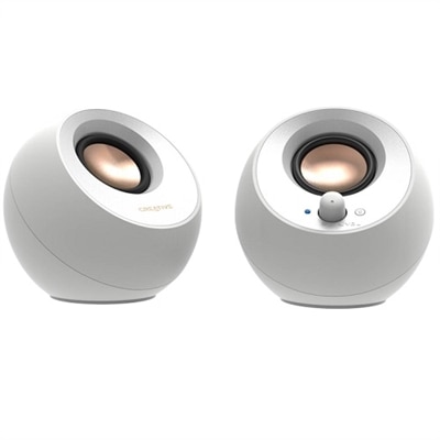Creative Pebble V3 2.0 Bluetooth Speaker System - 8 W RMS - White