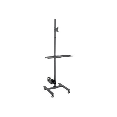Tripp Lite Mobile Workstation TV Floor Stand Cart Height-Adjustable w/ Monitor Mount 17-32in - Cart (fasteners, wrench, mouse pad) - for LCD display