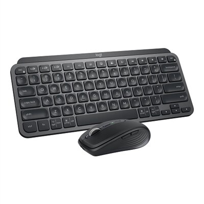 Logitech MX Keys Mini Combo for Business - Keyboard and mouse set - backlit - wireless, Bluetooth LE - QWERTY - graphite