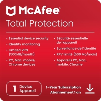 Image of Download McAfee Total Protection 1 Device 1Yr Subscription