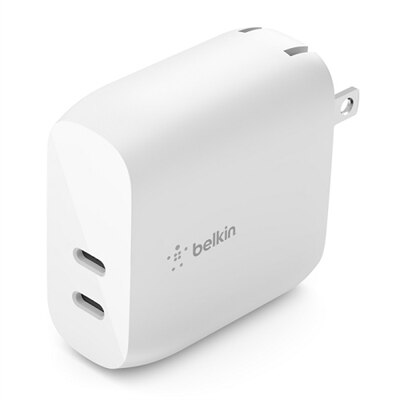 Belkin BoostCharge Dual USB-C PD Wall Charger 40W - White