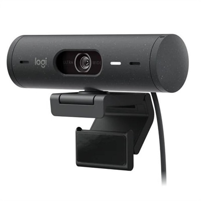 Logitech Brio 500 Webcam - with light correction, auto-framing, and Show Mode - Graphite