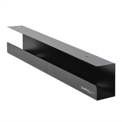 StarTech.com Under Desk Cable Management Tray - Cable management tray - under-desk mountable - black
