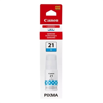 Canon GI 21 C - 70 ml - cyan - original - ink refill - for PIXMA G1220 MegaTank, G2260 MegaTank, G3260 MegaTank