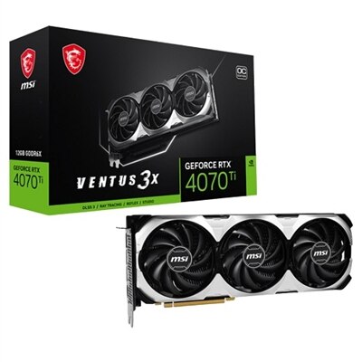 MSI GeForce RTX 4070 Ti VENTUS 3X 12G OC - Graphics card - GeForce RTX 4070 Ti - 12 GB GDDR6X - PCIe 4.0