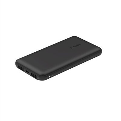 Belkin BOOST CHARGE - Power bank - 10000 mAh - 15 Watt - 3 output connectors (2 x USB, 24 pin USB-C) - black