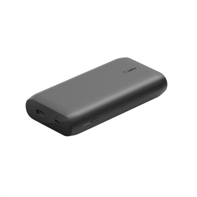 Belkin BOOST CHARGE - Power bank - 20000 mAh - 30 Watt - Fast Charge, PD - 2 output connectors (USB, 24 pin USB-C) - black