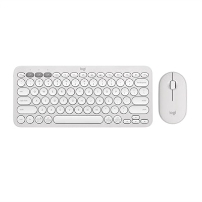 UPC 097855190277 product image for Logitech Pebble 2 Portable Wireless Keyboard and Mouse - White | upcitemdb.com