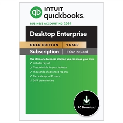 Download Intuit QuickBooks Enterprise Gold 2024 12 Month Subscription 1 User