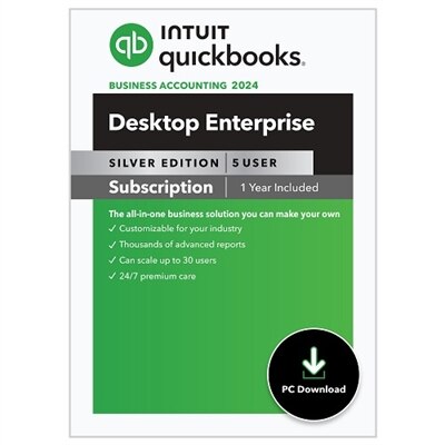 Download Intuit QuickBooks Enterprise Silver 2024 12 Month Subscription 5 User