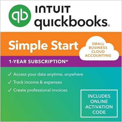 Download Intuit QuickBooks Simple Start 2024 12 Month Subscription 1 User