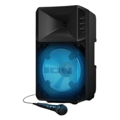 ION IPA118A Power Glow 300 Bluetooth 300 Watt Portable Battery-Powered Speaker System with Lights (Black)