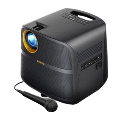 ION iPA140C Projector Max HD 1080p HD LED Projector Bluetooth (Black)